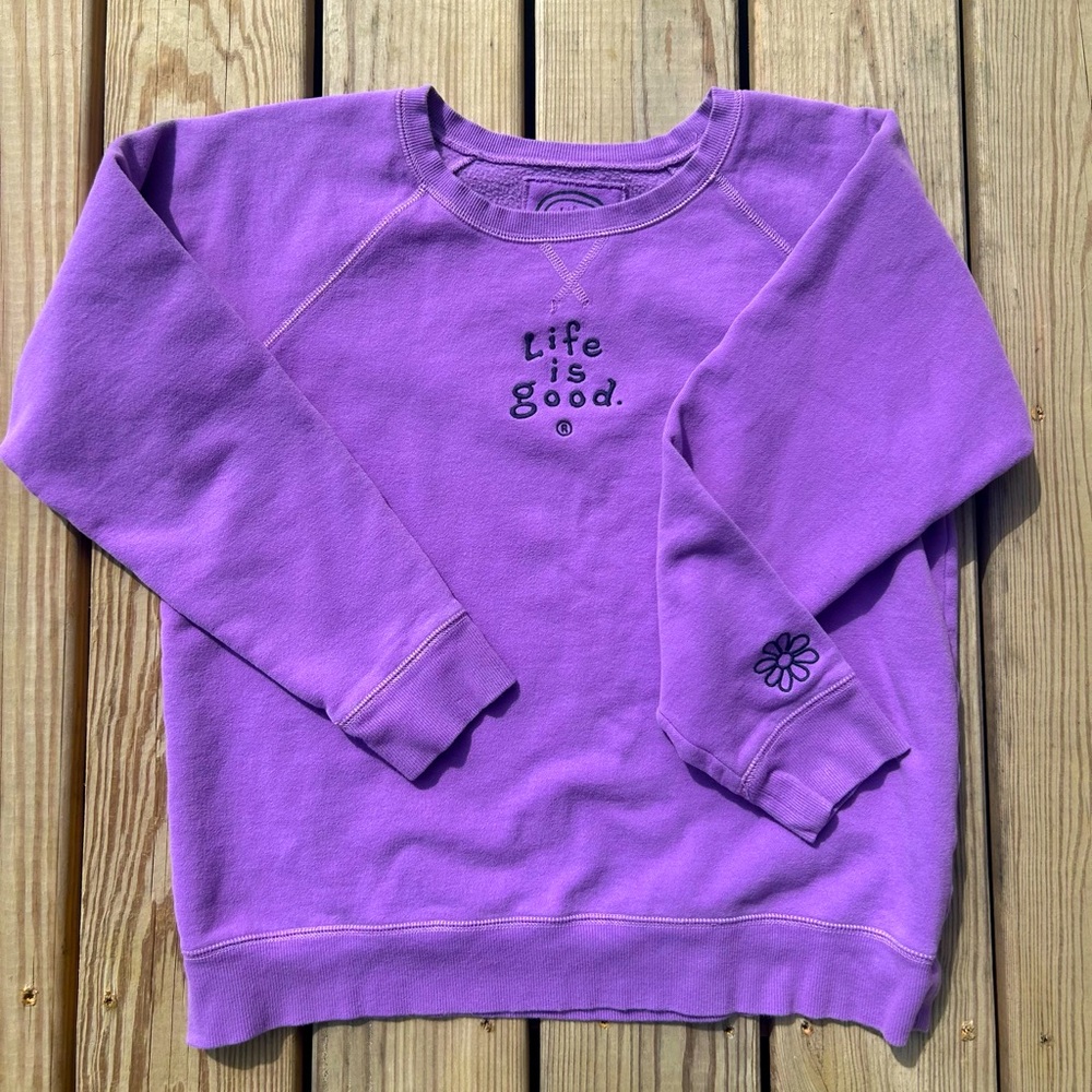 Life Is Good Purple Sweatshirt